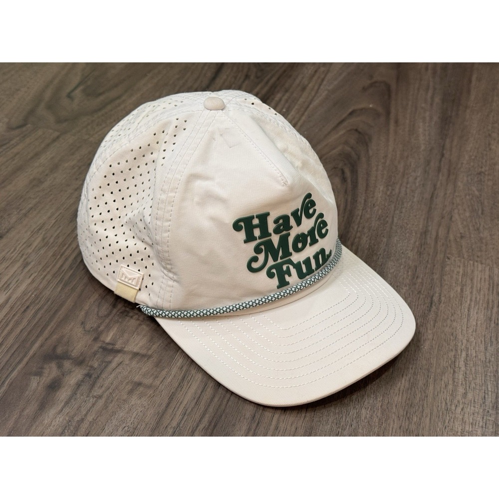 Melin Have More Fun Hat Coronado Hydro White Golf Performance Snapback Cap